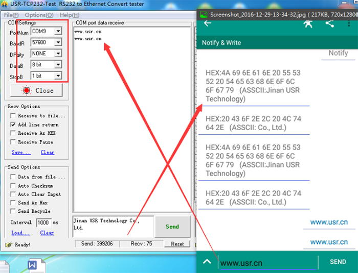 USR-BLE100/101基本測試通信和使用方案 USR-BLE100/101基本測試通信和使用方案