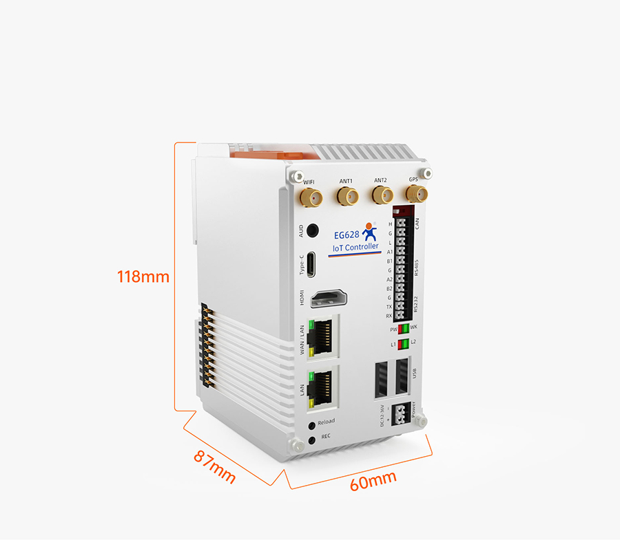 EG628可拓展物聯(lián)網(wǎng)控制器的產(chǎn)品尺寸